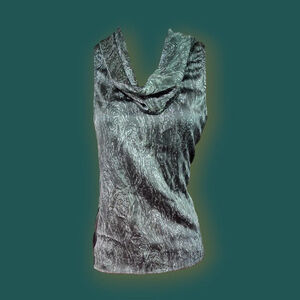 Vintage the limited green and dark green cowl neck top Xs